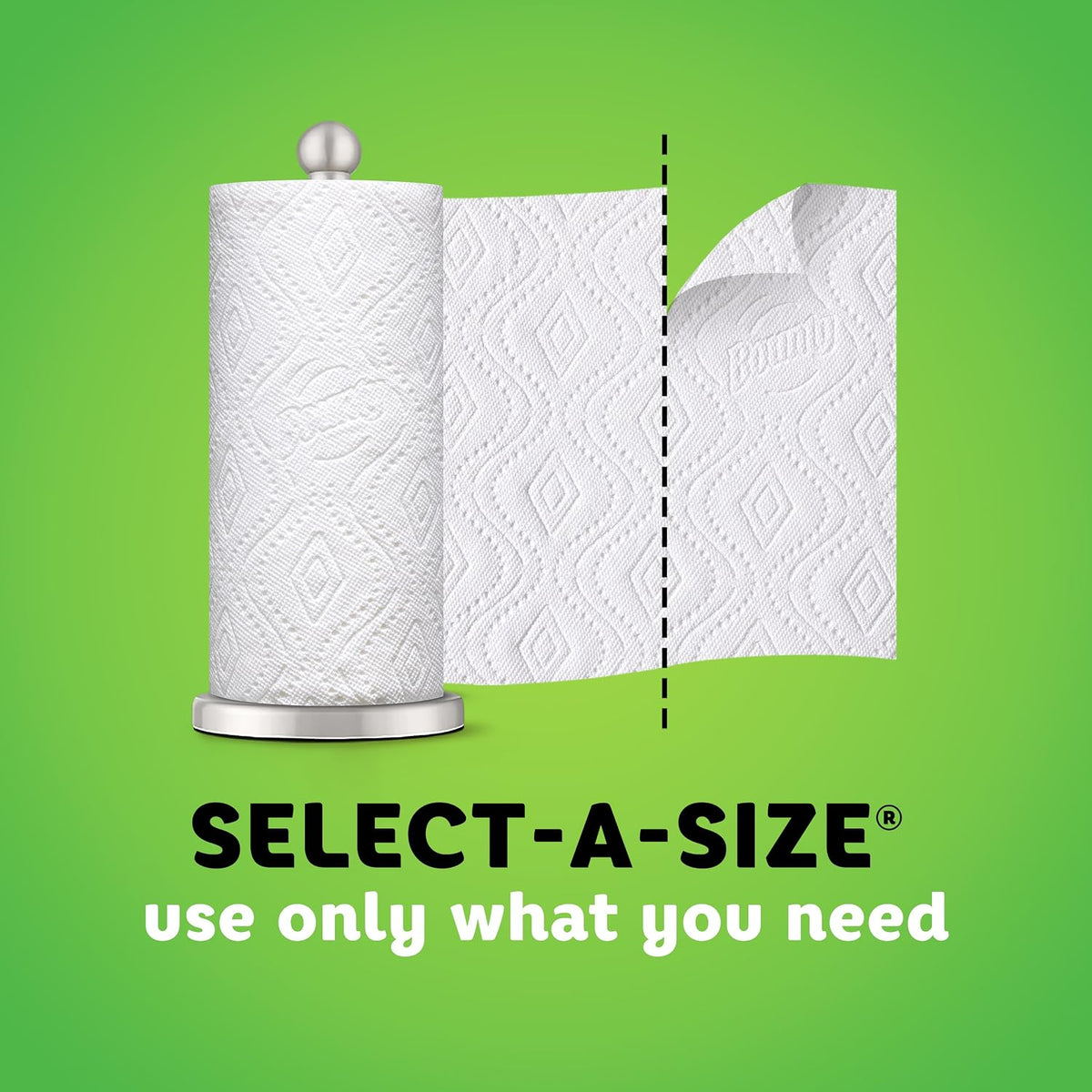 Bounty Select-A-Size Paper Towels, White, Big Rolls, 6 Count of 74 Sheets Per Roll, 6 Count (Pack of 1)