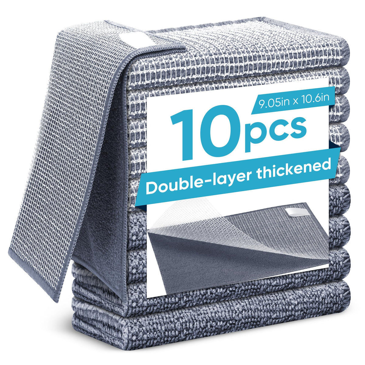 Forggon Non Scratch Wire Dishcloth,New Upgrade 3-Layer,12pcs,7.08"X8.86"