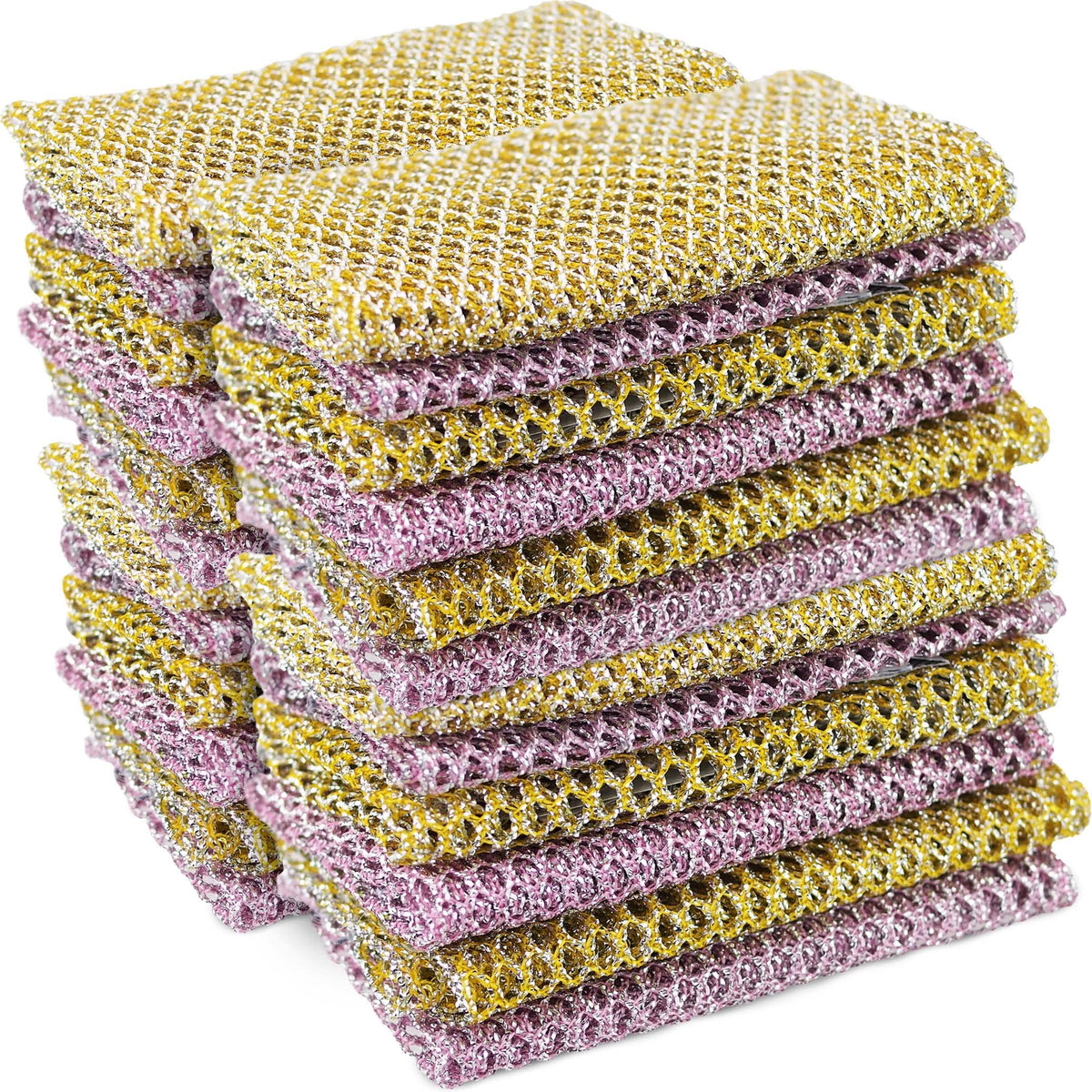 Non-Scratch Dish Scrubbers (6 Pcs) — Outlasts 7+ Sponges, Stays Odor-Free | Replace Smelly Kitchen Sponges | Non-Absorbent Mesh | Safe on Non-Stick, Cast Iron, Glass | Made in Korea Since 2012
