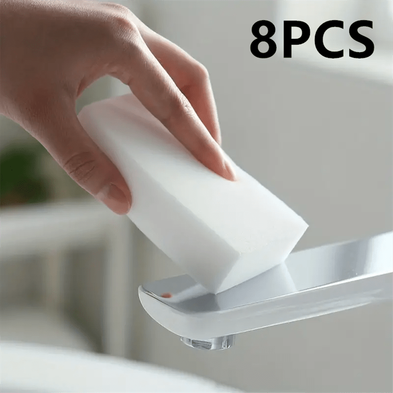8/16/32pcs, Magic Sponge Eraser Foam Cleaning Pad, Multifunctional Household Cleaning Kitchen Dishwashing Sponge Suitable for Furniture, Bathroom, Bathtub, Sink, Floor, Wall Cleaner