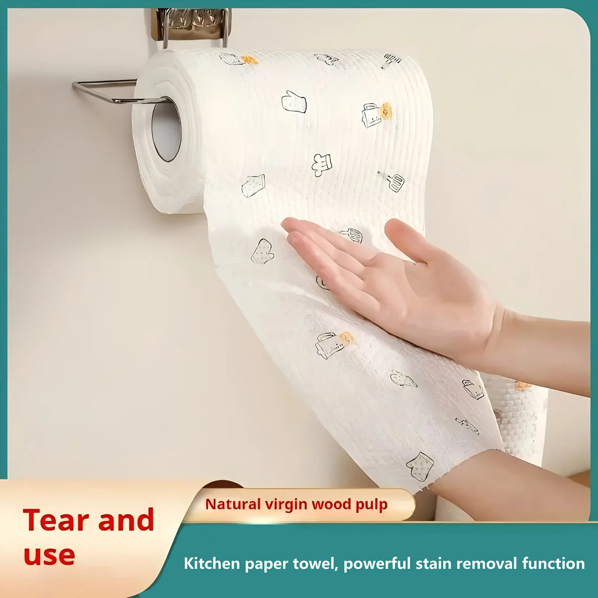 High Efficiency "800 Times Disposable Kitchen Paper Towel Roll - Household Cleaning (Various Styles) Lazy Rag, Use Scene Kitchen, Living Room, Bedroom, Outdoor, Holiday Party
