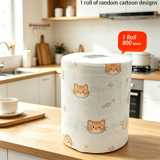 800/400/200/100 Times High Efficiency " Disposable Kitchen Towels - Washable, Wet and Dry Use, Non-stick Oil, Household Cleaning Degreasing Cloth (various Styles) Lazy Cloth Kitchen Towel 800 Sheets