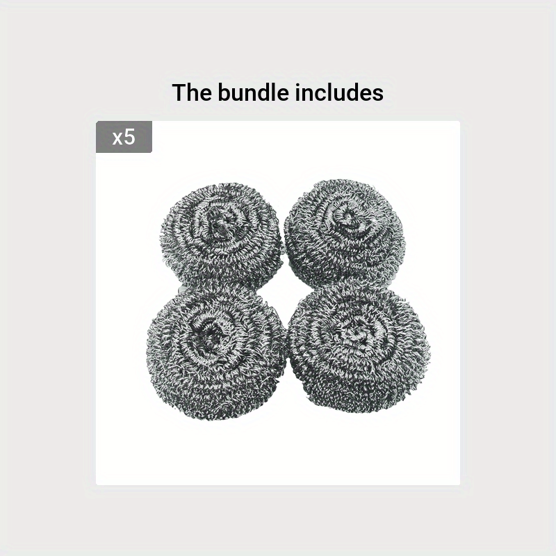 Set of 4 Stainless Steel Cleaning Sponges for Scrubbing Pots, Pans, And Dishes.