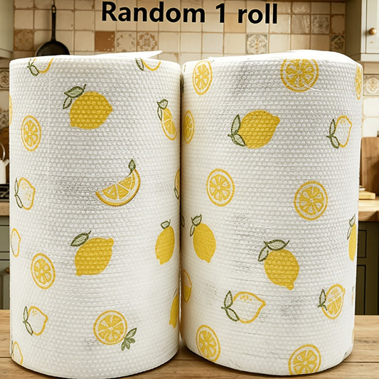 1 Roll (800 Sheets) Extra Wide and Thick Multi-purpose Cleaning Cloths, 120g/m², Kitchen Paper Towels, Cleaning Wipes, Lazy Cleaning Cloths, Dishcloths, Outdoor Kitchen Supplies, Party Supplies, Cleaning Supplies, Tissues, Random Cartoon Patterns