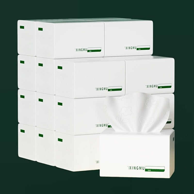 1 Pack, 500 Sheets Per Pack, 4-Ply Premium Paper Towels, Durable, Absorbent, Facial Tissues for Car, Dormitory, Office And Outdoor Use, Affordable Household Essentials, Party Supplies And Cleaning Supplies, Portable