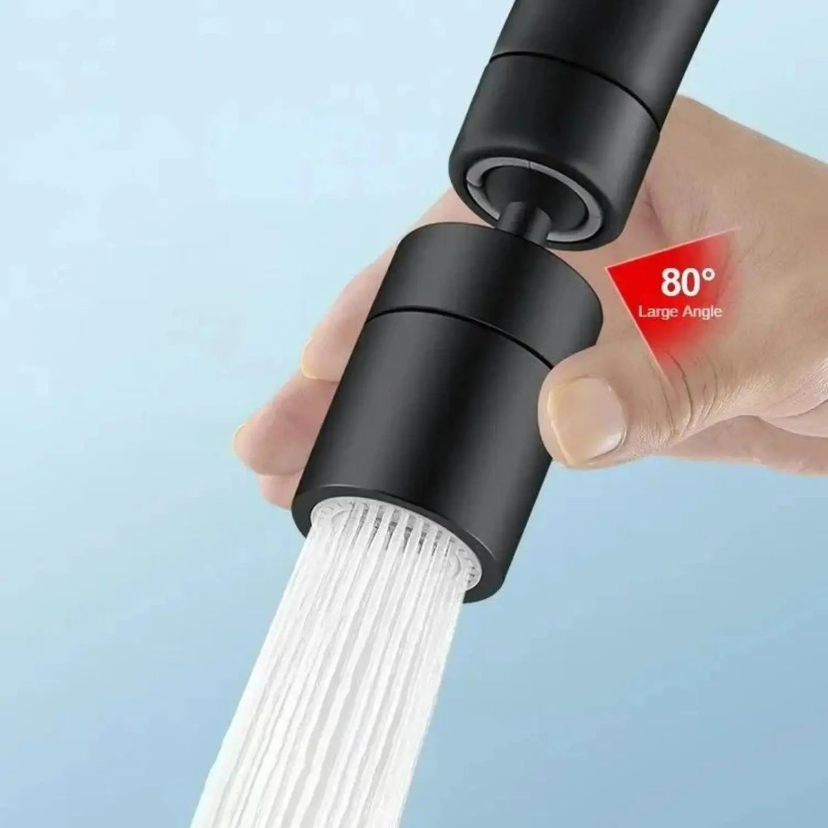 1‑Pack ABS Dual‑Flow Kitchen Faucet Aerator, 360° Rotatable Anti‑Splash Water‑Saving Spout Head, Adjustable Sink Tap Accessory with Installation Tool for Household Kitchen Use