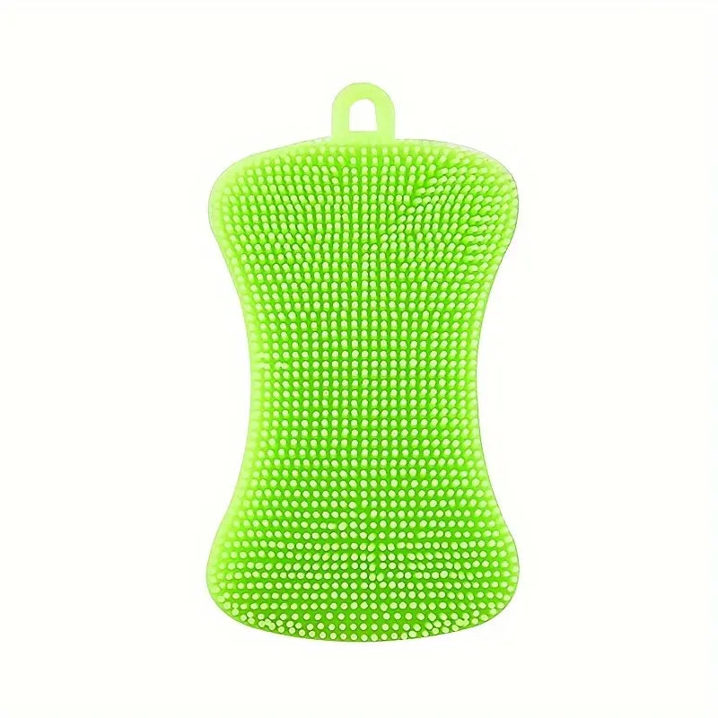 1pc Silicone Dishwashing Brush, Multifunctional Cleaning Brush, Dishwashing Brush - Multi-Purpose Kitchen Gadget for Efficient Cleaning - Specially Exquisite Kitchen Sponge Brush for Home Use - Essential Kitchen Tool and Accessory