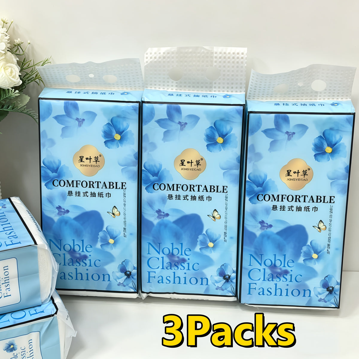 6240 sheet and thickened virgin wood pulp paper towels -3 packs in total, non staining, strong water absorption, used in bathrooms, kitchens, restaurants, hotels, gatherings, both dry and wet - soft and sturdy(Random pattern)
