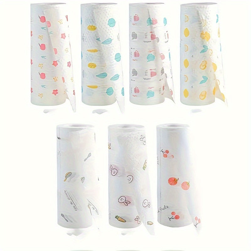 5 Rolls of High-quality Absorbent Paper Towels, 40 Sheets Per Roll, Totaling 200 Sheets, Multi-layer Disposable Kitchen Paper Towels, Powerful Oil-removing Wipes, Perfect for Easy Replacement, A Must-have for Kitchens and Parties