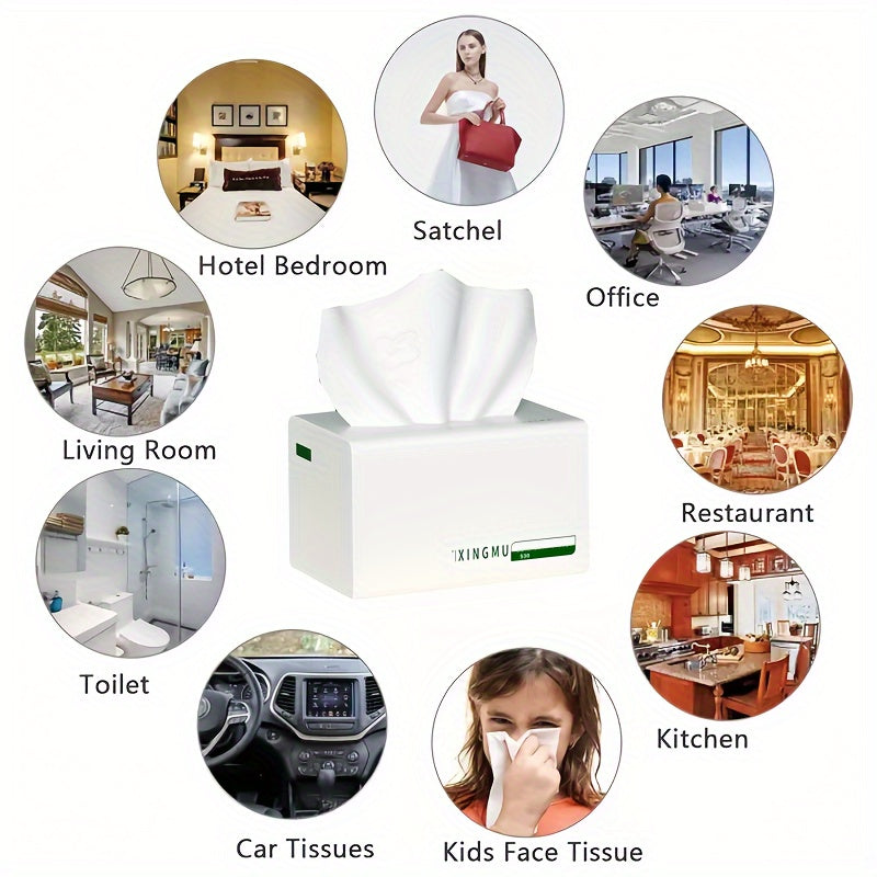 1 Pack, 500 Sheets Per Pack, 4-Ply Premium Paper Towels, Durable, Absorbent, Facial Tissues for Car, Dormitory, Office And Outdoor Use, Affordable Household Essentials, Party Supplies And Cleaning Supplies, Portable