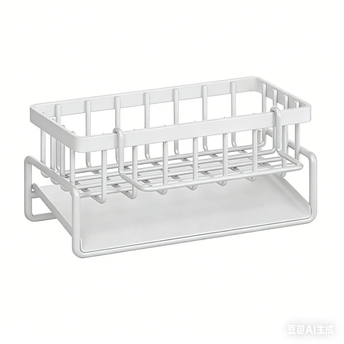 Hanging Rectangular 1-Layer Kitchen Sink Drying Rack - Space-Saving Vertical Organizer Stand with Quick Drain Board, Waterproof Home Accessory for Bathroom/Kitchen Storage Holders & Racks