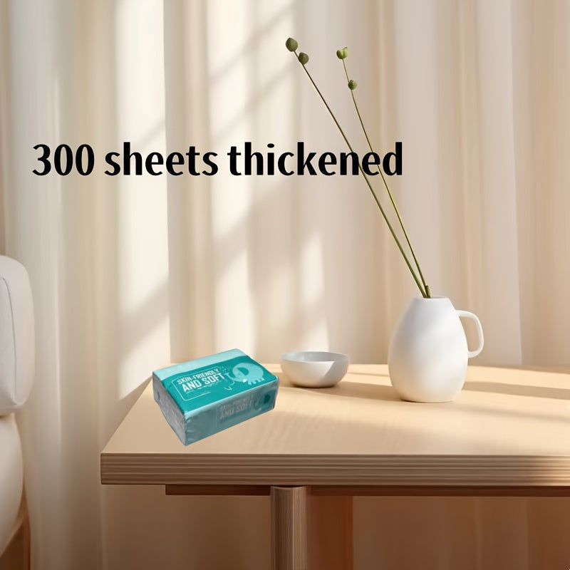 1pc, 300 Sheets of Tissue Paper, Home Stock, 4.72 Inches by 3.54 Inches of Tissue Paper, Total (300 Sheets), Household Paper Towel Wood Pulp Paper Towel Household Paper Towel Household Paper Towel, Toilet Paper Toilet Paper Factory Paper Towel