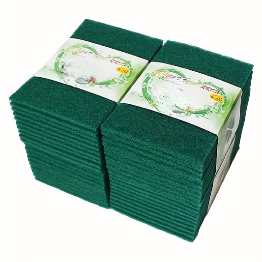 16pcs/8pcs Green Microfiber Dish Cloths, Double-Sided Kitchen Sponges for Cleaning, Large and Thick Scrub Brushes, Kitchen Cleaning Supplies, Kitchen Cleaning Tools
