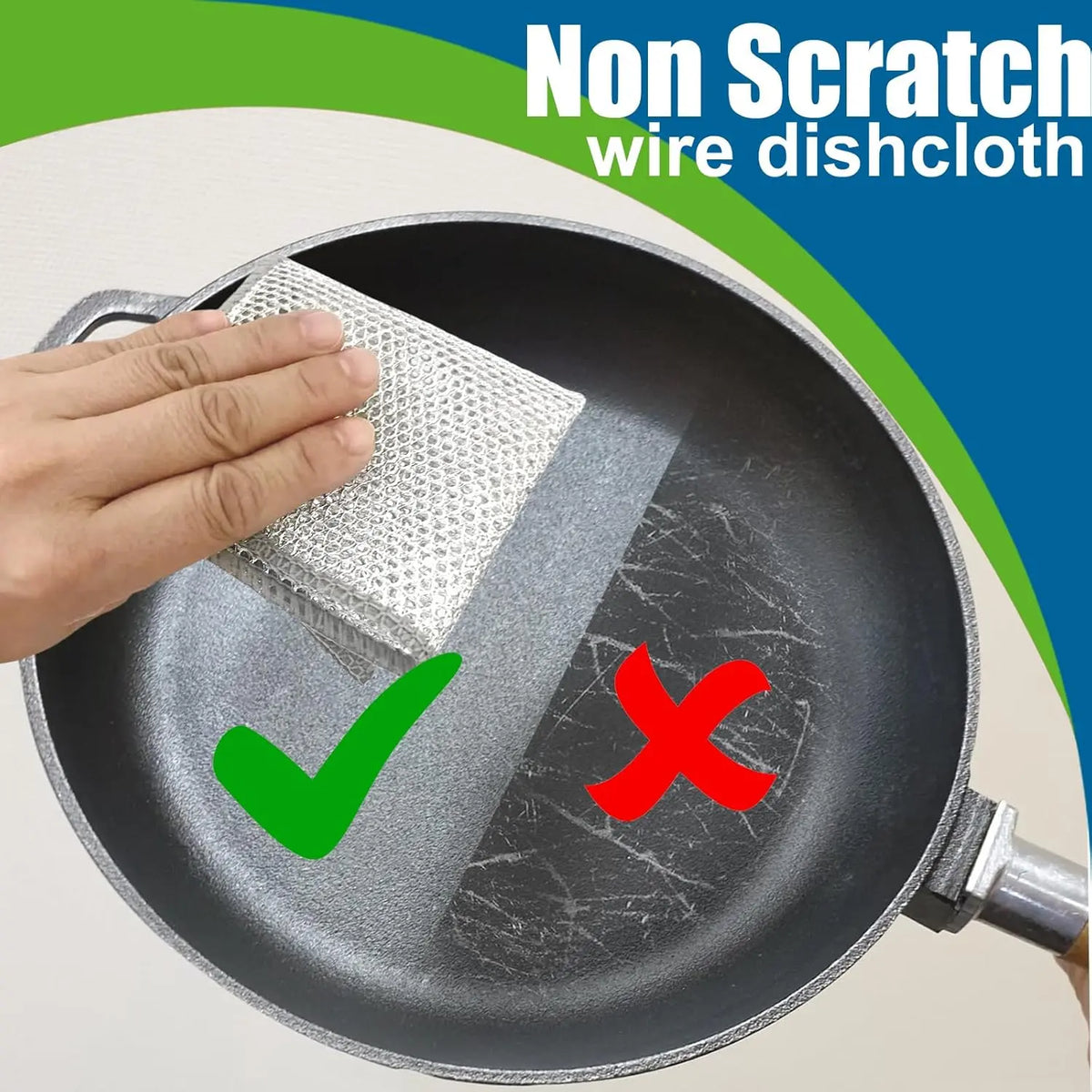 Oceantree Cleaning Cloth 12 Counts Dishwashing Rags for Wet and Dry Multipurpose Stainless Steel Scrubber, Non-Scratch Heavy-Duty Dish Cleaning Cloth, Reusable Metallic Fiber Scrubber for Kitchen, Dishwasher Safe, Multi-Use Cleaning Rags#SummerVibes Home