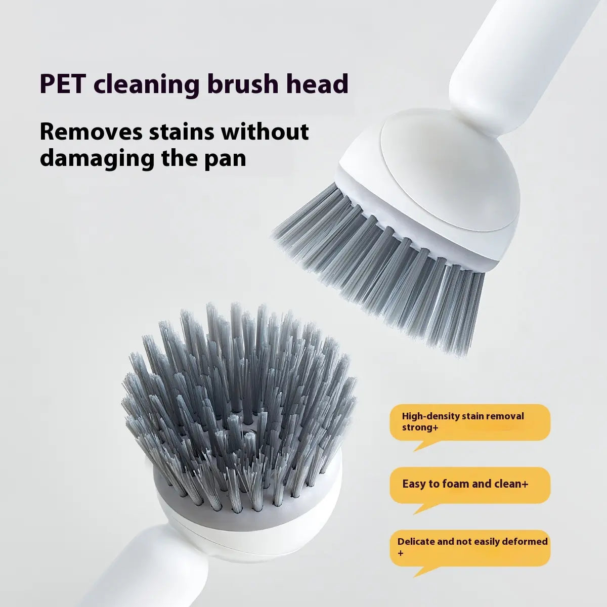 6-in-1 ABS Dish Brush with Leak-proof Soap Dispenser, Adjustable Angle, Rotatable Scrub Function, Wall Mount - Includes Scouring Pad, Soft Bristles Lift Stubborn Stains, Rinse & Drain Clean for Sink, Pots