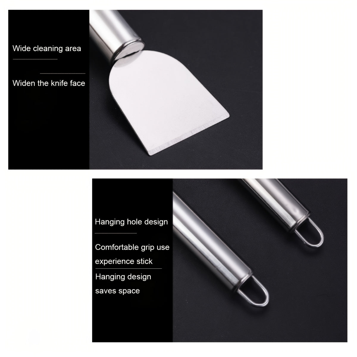 1pc Cleaning Scraper, Stainless Steel Scraper, Handheld Cleaning Supplies, Heavy-Duty Scraper, Grime Scraper for Cleaning Stubborn Dirt And Grime, Removes Grease And Grime, Multi-Purpose Cleaning Scraper, Useful Cleaning Tool
