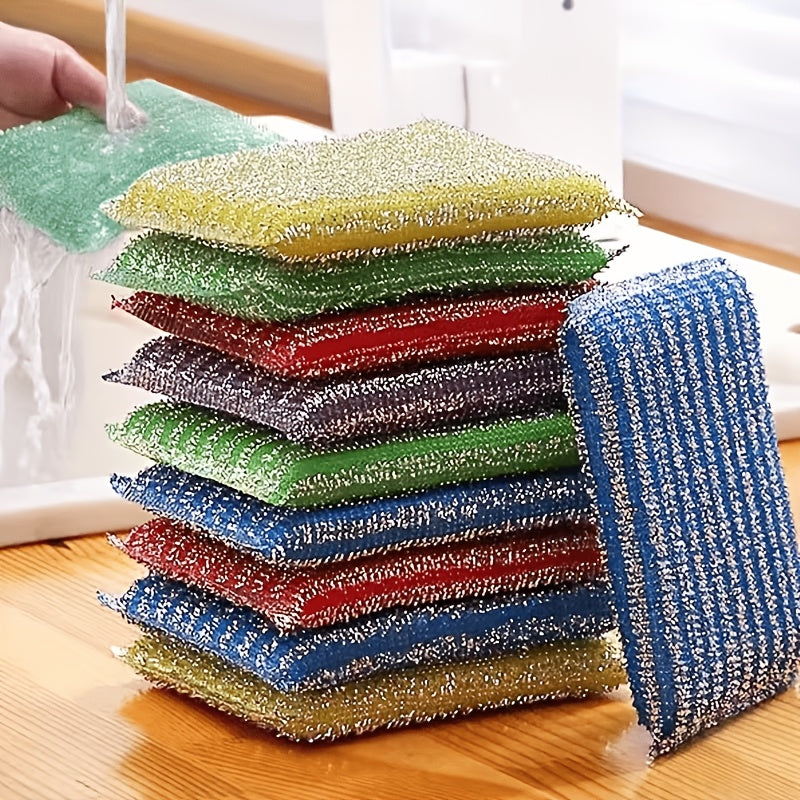 [14/22/40Pcs] Double Sided Reusable Kitchen Sponge, Dishwasher Sponge, Suitable for Washing Dishes and Cleaning Utensils, Household Bowl and Pot Brushes, Kitchen Supplies, Cleaning Products, Cleaning Tools, Color Random.