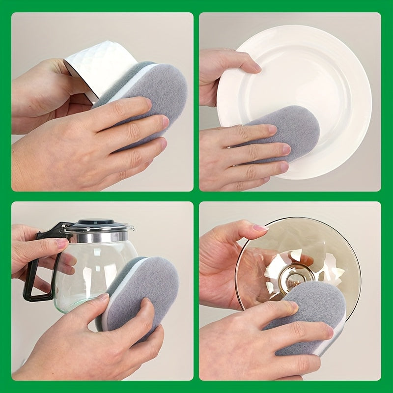 3/5/10/12/20pcs New Oval Kitchen Cleaning Sponge Wipes Cleaning Tools Suitable for Washing Dishes, Chopsticks and Pots Durable Absorbent Reusable Cleaning Cloths