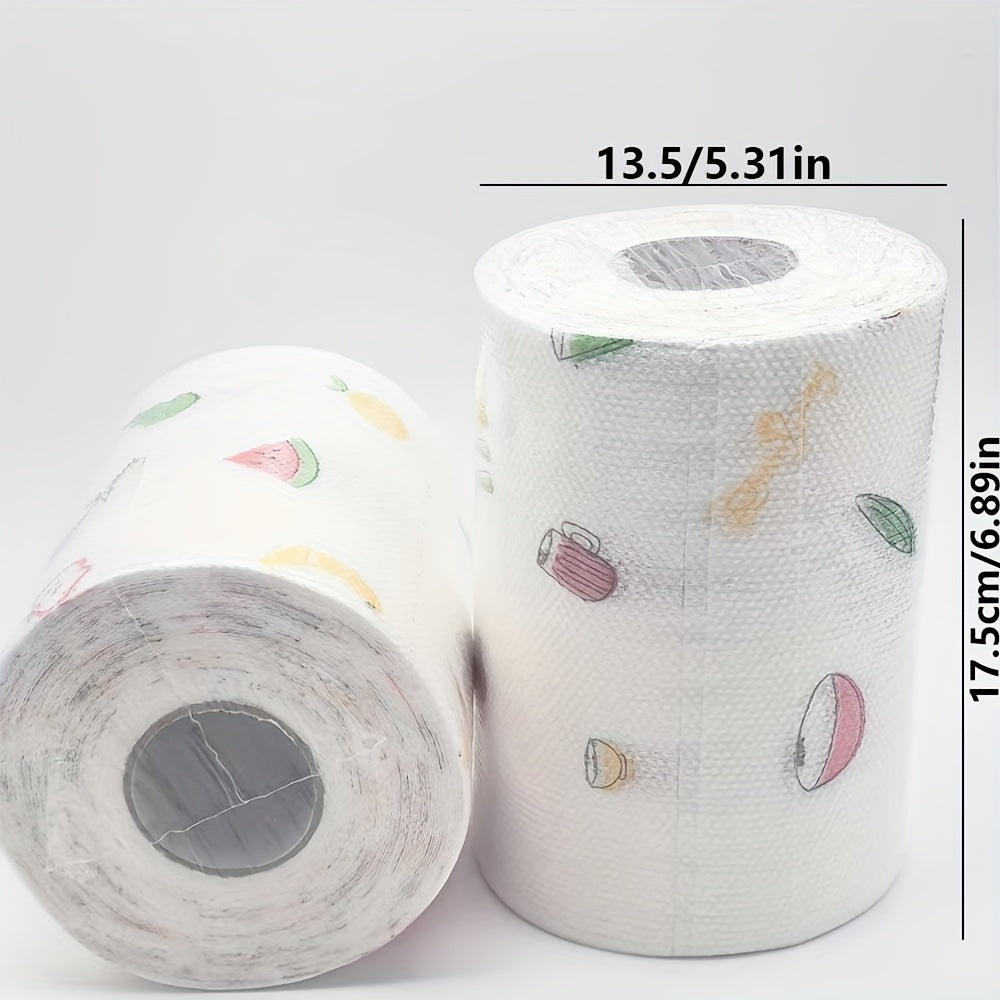 1 Roll (800/200/100 Times) - High-Efficiency Pearl Pattern - Disposable Kitchen Paper Towels - Kitchen Cleaning Paper Towels - Lazy Dishcloths Dishwashing Paper Towels - Kitchen Supplies Party Supplies - Random Cartoon Pattern