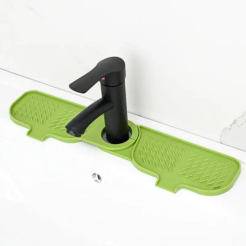 Kitchen Sink Faucet Mat, Faucet Sink Splash Guard, Water Splash Proof, Silicone Faucet Draining Mat, Bathroom & Laundry Room Accessory
