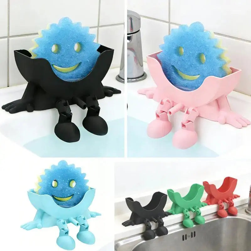 Funny Drain‑Style Kitchen Sink Sponge Holder, Modern Anti‑Fouling Sink Organizer for Dishwashing Sponges, Practical Home Kitchen Accessory Ideal for Household Cleaning, Dorm‑Kitchen Storage & Back‑To‑School Apartment Organization