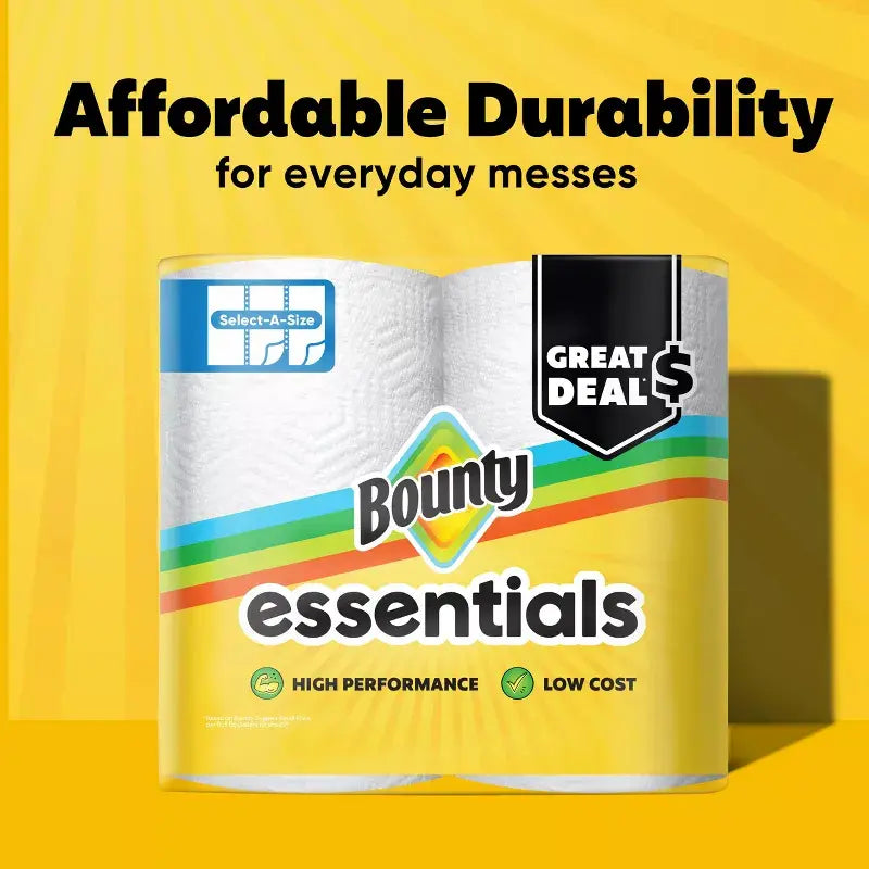 Bounty Essentials Select-A-Size Paper Towels - Triple Rolls - 2-Ply - 162 Sheets