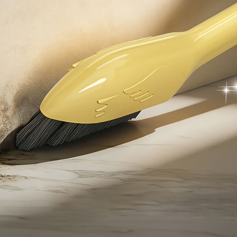 A Multifunctional Gap Cleaning Brush in a Cartoon Swan Design, Featuring a Head on The Handle That Can Be Used As a Spatula to Remove Stubborn Stains. It'S Suitable for Cleaning Stains in The Corners of Kitchens, Bathrooms, And Furniture