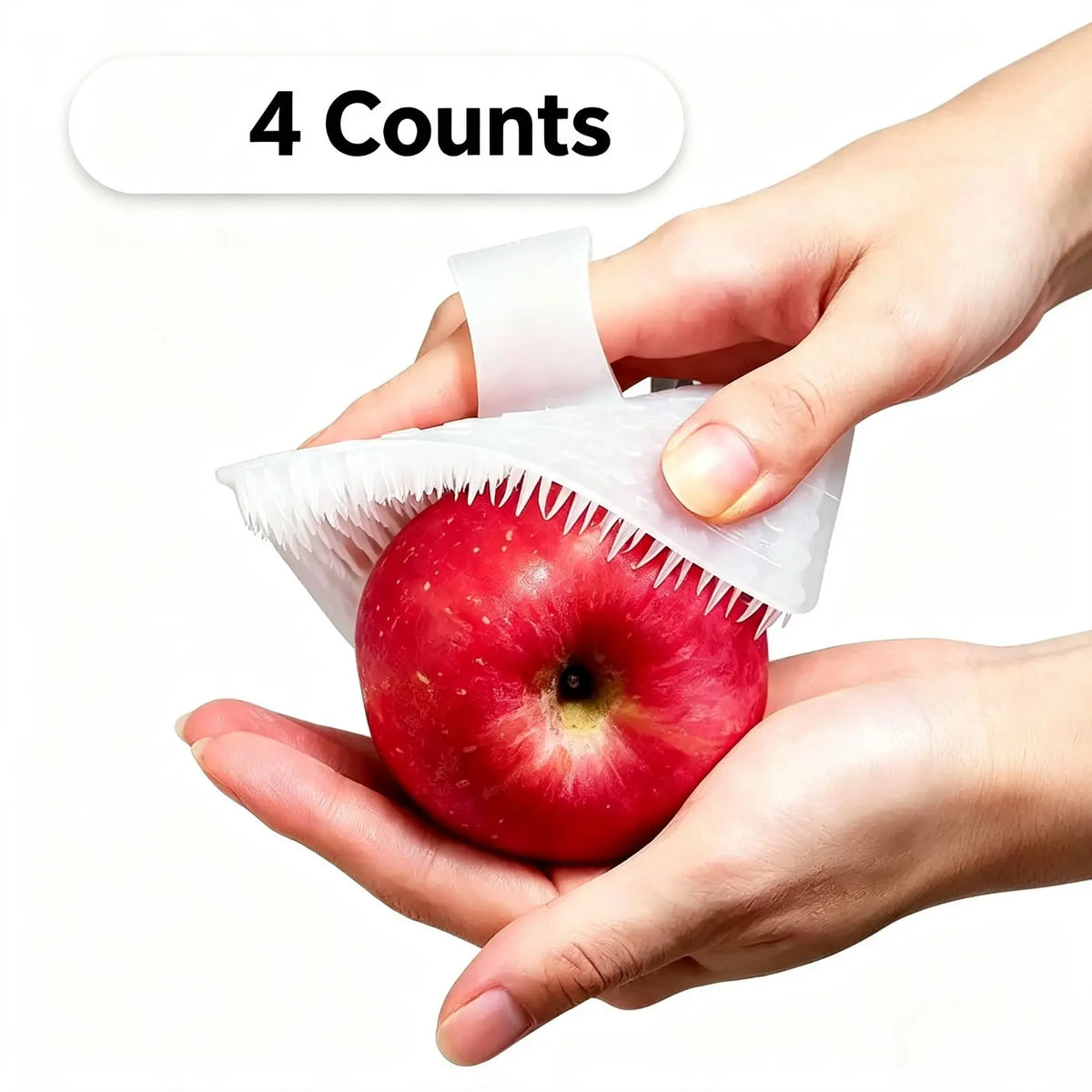 Soft Silicone Fruit and Vegetable Scrubber Brush - Handheld, Lightweight, Smooth Home Care Gadget with Flexible Bristles, Dense Soft Bristle Cleaning Tool for Kitchen Produce Washing Prep